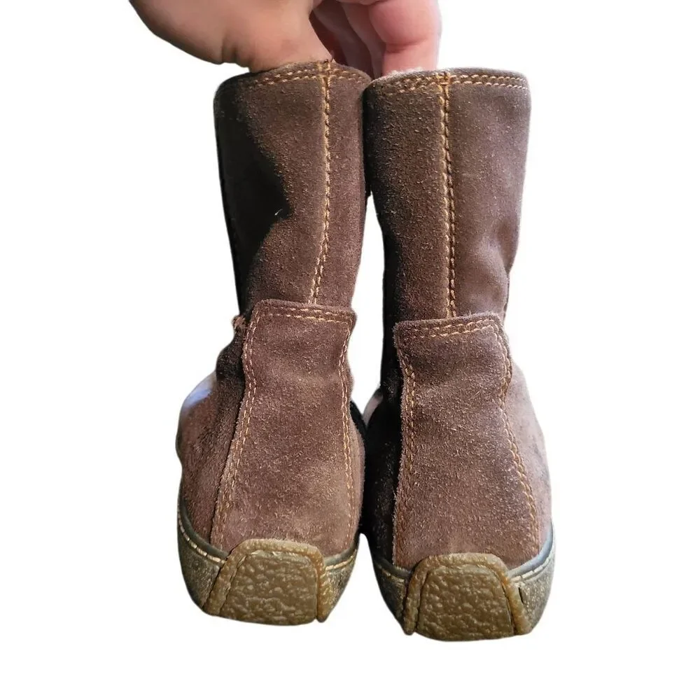 Timberland Greer Moccasin Boots Women's 6.5 Brown Suede Leather Lined